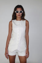 Mijau-White Waistcoat-Yelek-3-roqelvaxirum.shop