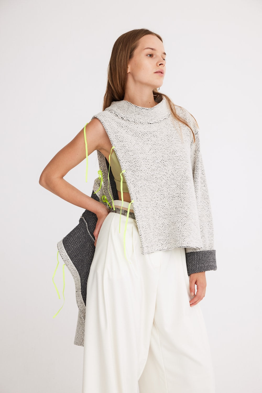 Mirimalist-Cozy Neon Knit Top-Kazak & Triko-2-roqelvaxirum.shop