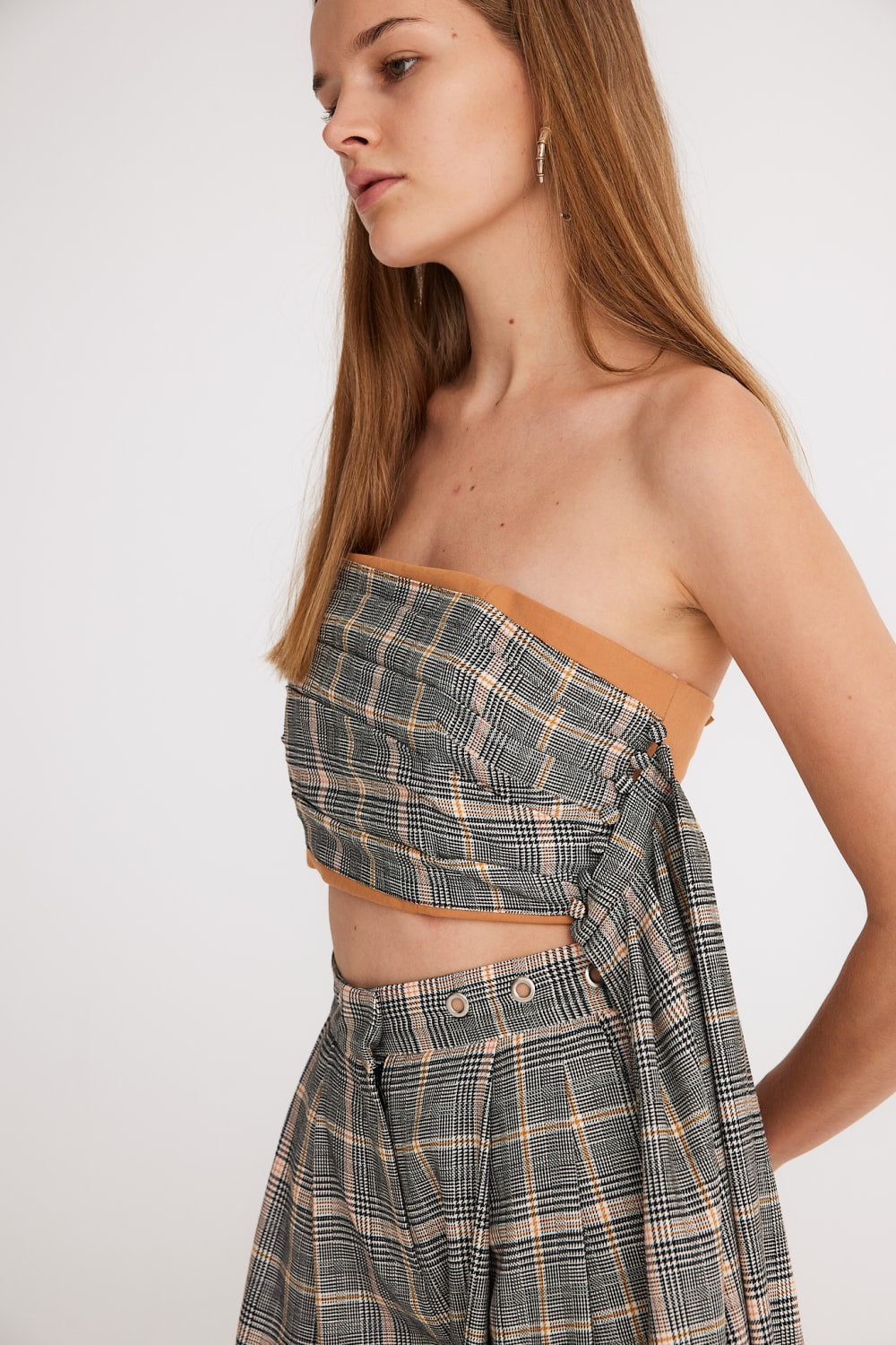 Mirimalist-Ekose Drape Büstiyer-Top-3-roqelvaxirum.shop