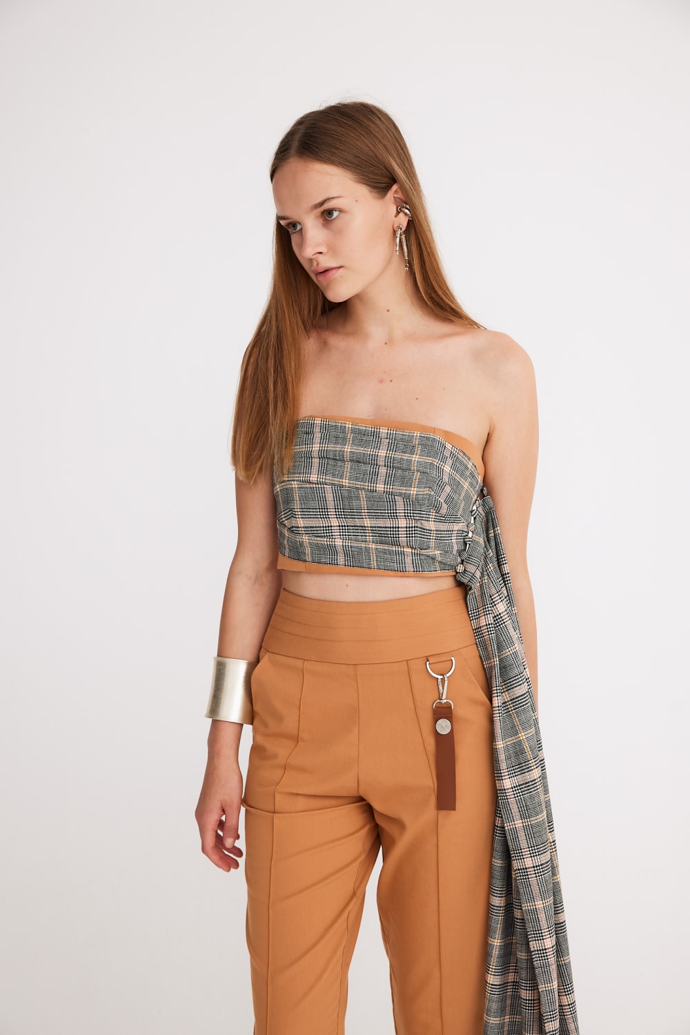 Mirimalist-Ekose Drape Büstiyer-Top-4-roqelvaxirum.shop
