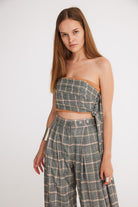 Mirimalist-Ekose Drape Büstiyer-Top-6-roqelvaxirum.shop