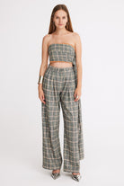 Mirimalist-Ekose Drape Büstiyer-Top-7-roqelvaxirum.shop