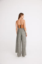 Mirimalist-Ekose Pilise Maxi Pantolon-Kumaş Pantolon-5-roqelvaxirum.shop