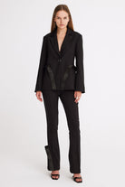 Mirimalist-Tux Flare Pantolon-Kumaş Pantolon-2-roqelvaxirum.shop