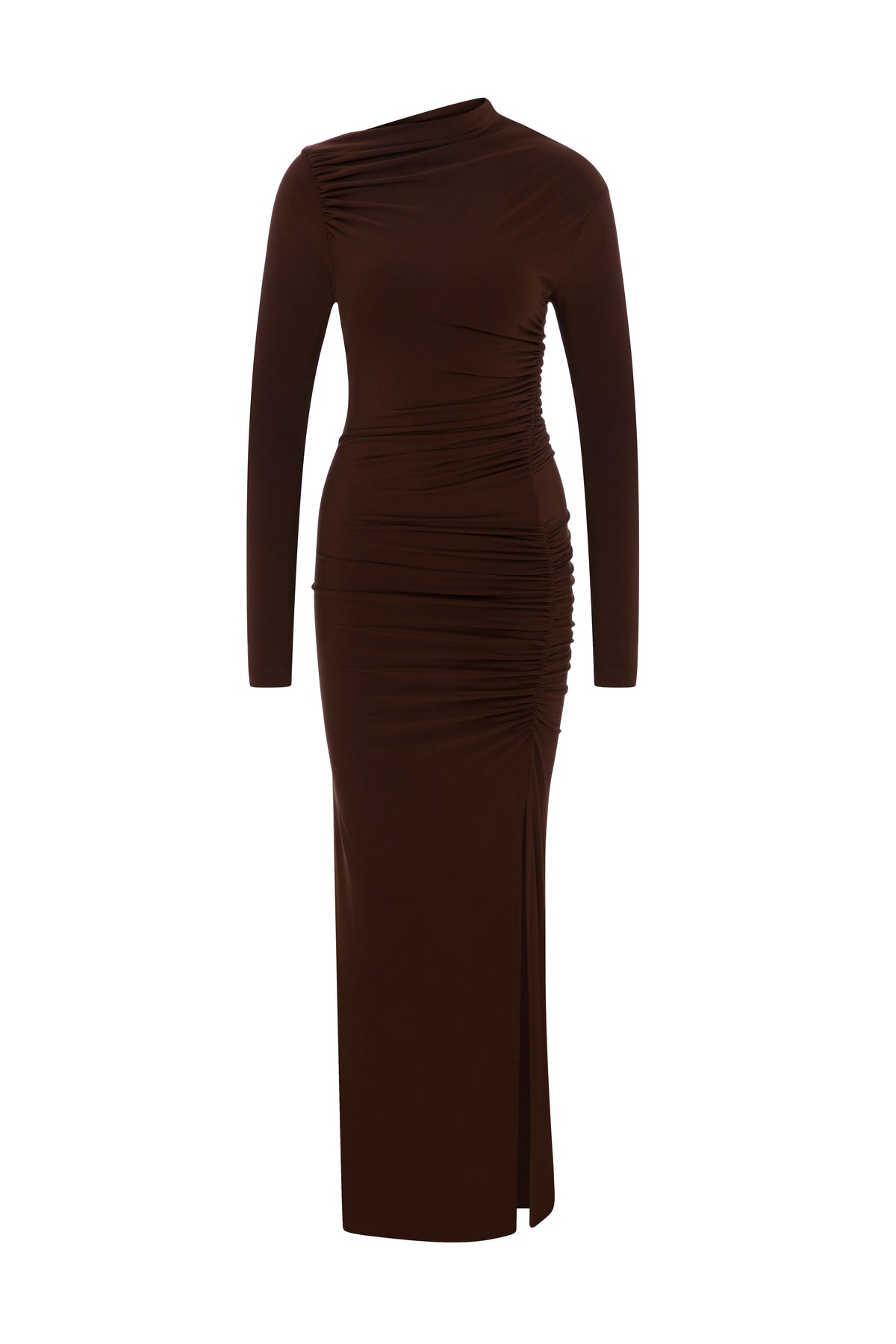 Naomi Dark Brown Maxi Dress