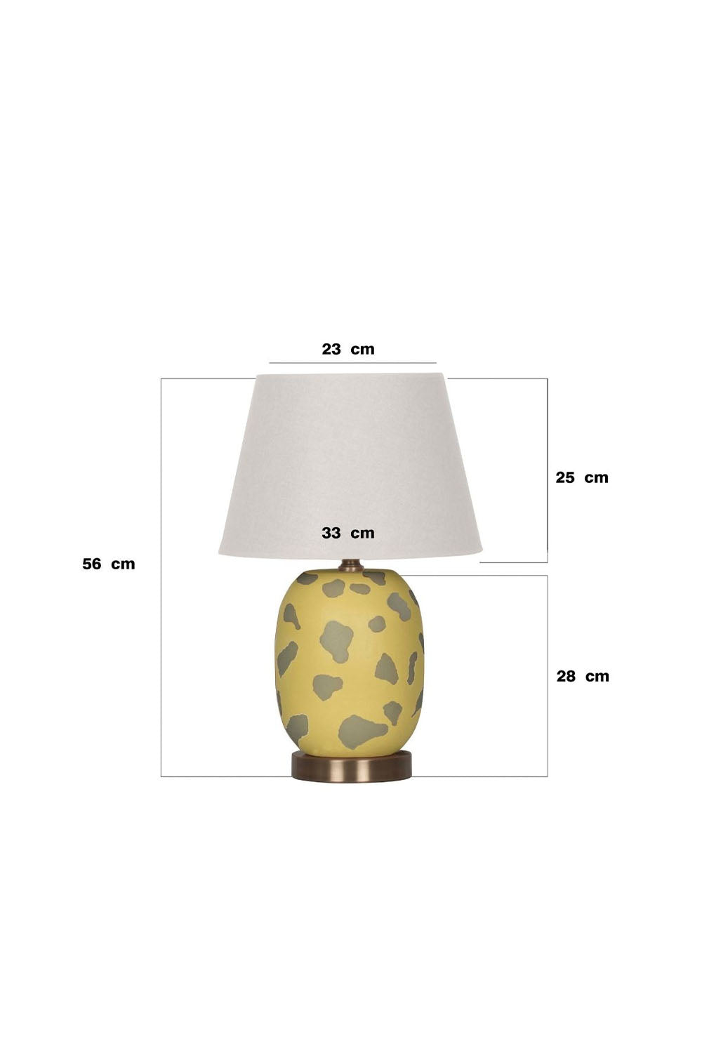 Moena Studio-Modern Marakesh Seramik Abajur– Sarı Üzerine Yeşil Desenli El Yapımı Tasarım-Abajur-4-roqelvaxirum.shop