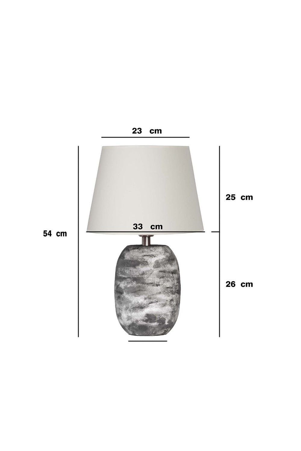 Moena Studio-Stonetouch Seramik Abajur – Krem Şapkalı Doğal Doku-Abajur-4-roqelvaxirum.shop