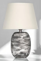 Moena Studio-Stonetouch Seramik Abajur – Krem Şapkalı Doğal Doku-Abajur-6-roqelvaxirum.shop