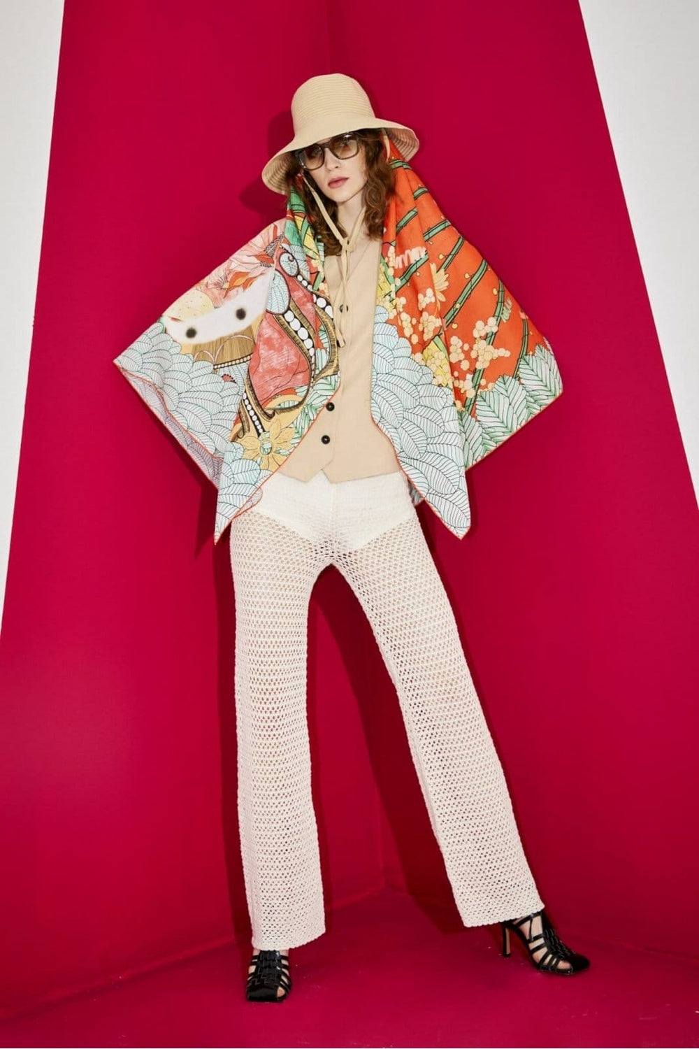 Mokoshe-Carnaval De Nice & Red And Green - Silk-Şal & Fular-5-roqelvaxirum.shop