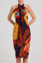 Mokoshe-Dodo’s Paradise & Navy Blue And Yellow-Şal & Fular-1-roqelvaxirum.shop