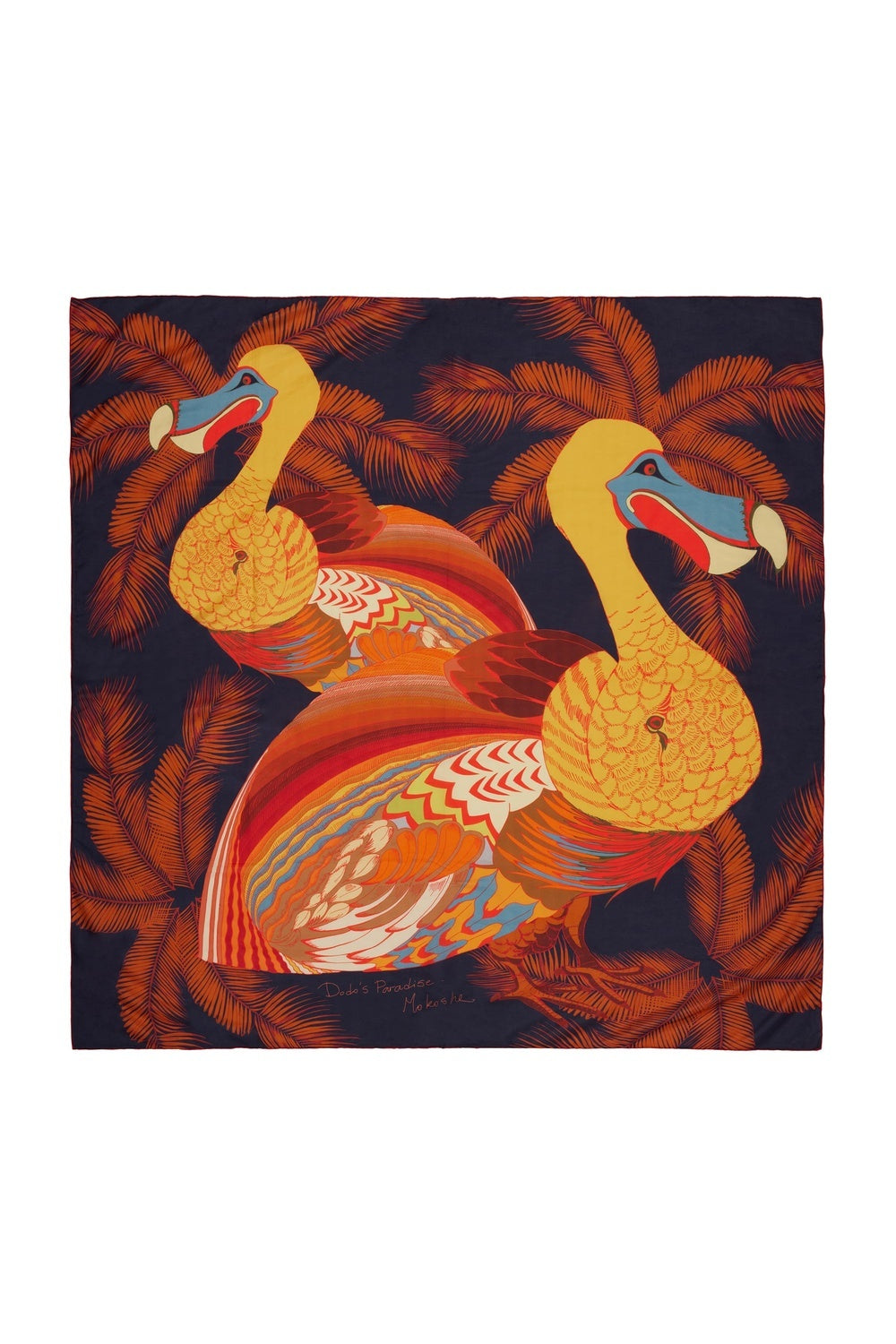 Mokoshe-Dodo’s Paradise & Navy Blue And Yellow-Şal & Fular-3-roqelvaxirum.shop