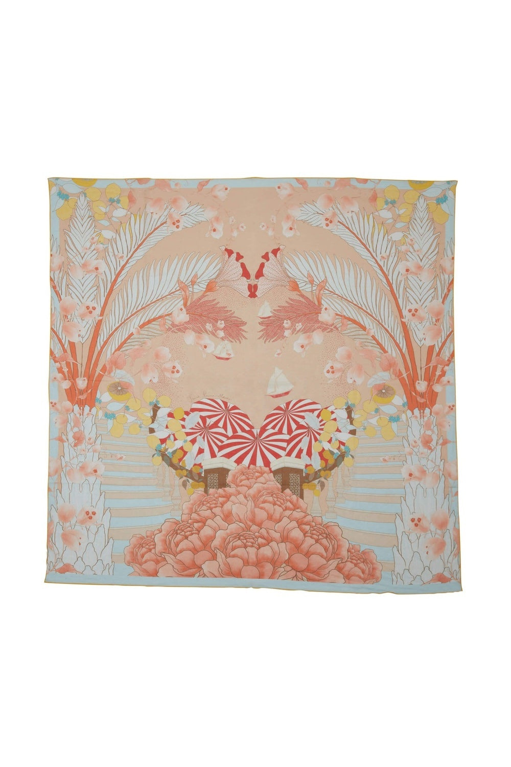 Mokoshe-French Riviera & Beige - Cotton-Şal & Fular-1-roqelvaxirum.shop
