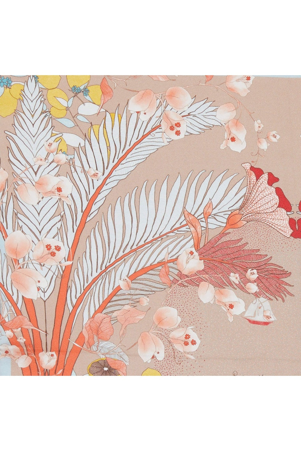 Mokoshe-French Riviera & Beige - Silk-Şal & Fular-5-roqelvaxirum.shop