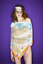 Mokoshe-French Riviera & Orange, Blue And Yellow - Cotton-Şal & Fular-1-roqelvaxirum.shop