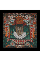 Mokoshe-Monkey And The Leopard - Orange & Green - Modal-cashmere-Şal & Fular-1-roqelvaxirum.shop