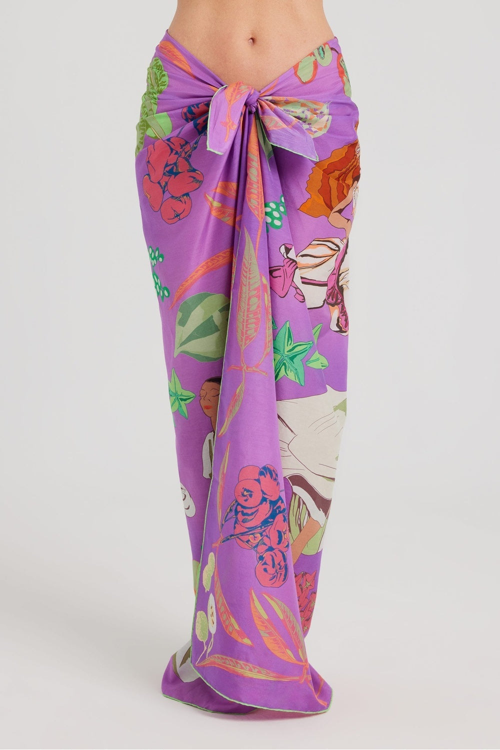 Mokoshe-Saga In Mauritius & Purple And Green-Şal & Fular-5-roqelvaxirum.shop