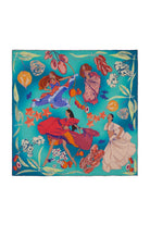 Mokoshe-Saga In Mauritius & Turquoise And Red-Şal & Fular-2-roqelvaxirum.shop