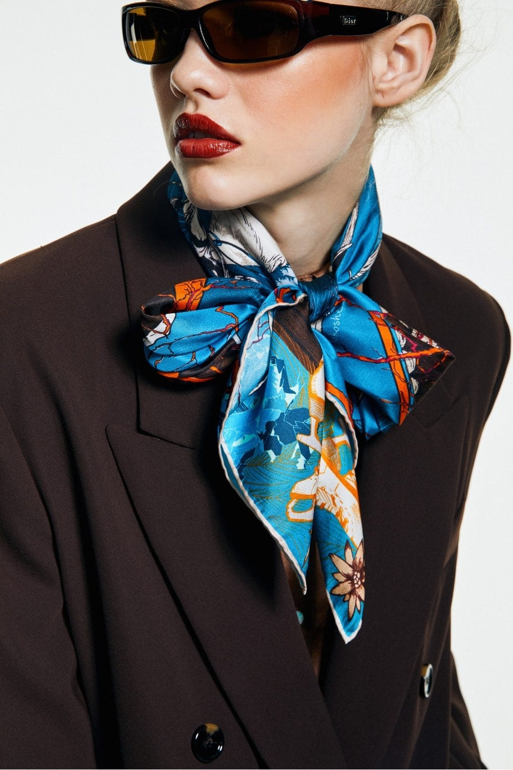 Mokoshe-Snow Ball & Turquoise And Orange - Wool-Şal & Fular-3-roqelvaxirum.shop