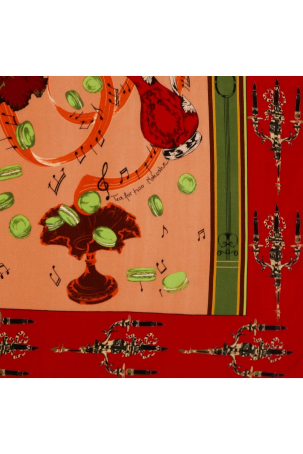 Mokoshe-Tea For Two & Red And Green - Silk-Şal & Fular-8-roqelvaxirum.shop
