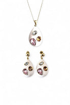 Monadas Bijou-Coral Elegance 14k Rodyum Kaplama Set-Kolye-1-roqelvaxirum.shop