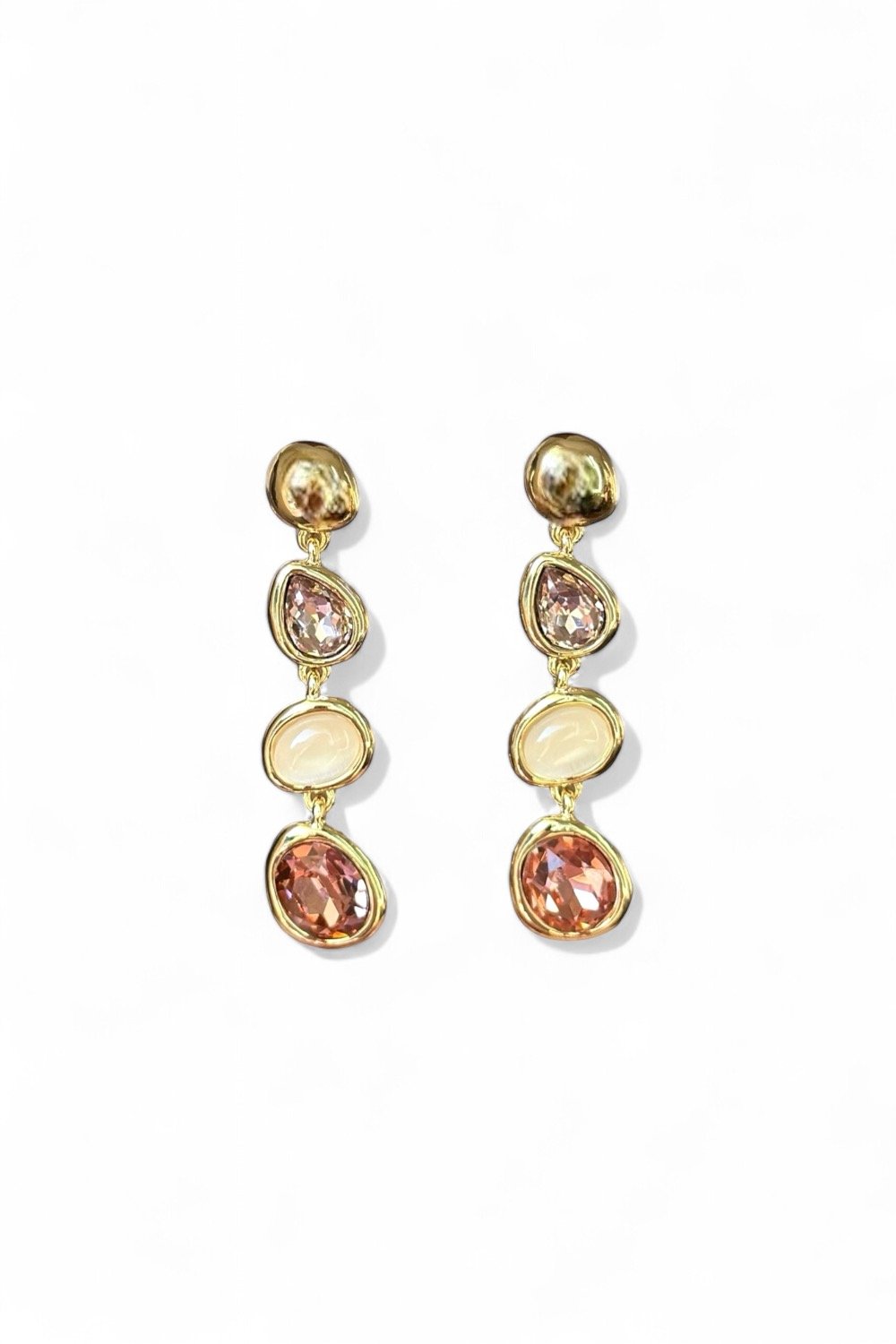Monadas Bijou-Essana 14k Rodyum Kaplama Sallantılı Küpe-Küpe-1-roqelvaxirum.shop