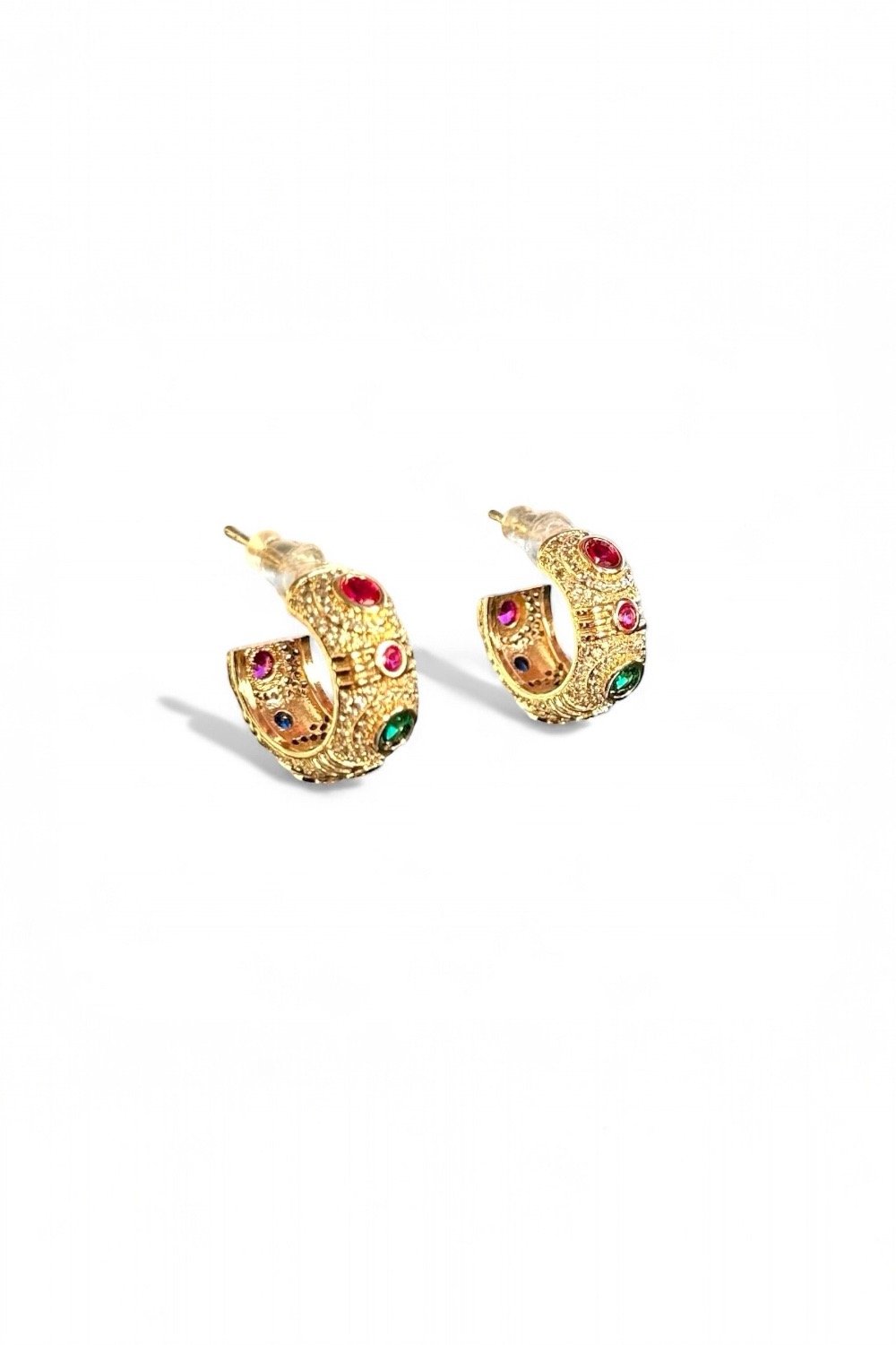 Monadas Bijou-Maharani 14k Altın Rengi Halka Küpe-Küpe-1-roqelvaxirum.shop