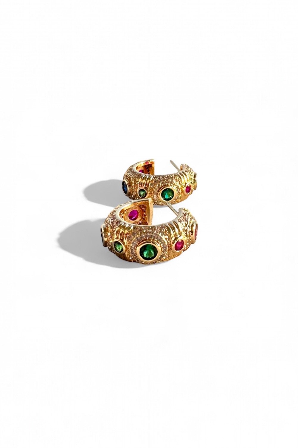 Monadas Bijou-Maharani 14k Altın Rengi Halka Küpe-Küpe-2-roqelvaxirum.shop