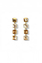 Monadas Bijou-Mona Bal Rengi 14k Rodyum Kaplama Sallantılı Küpe-Küpe-1-roqelvaxirum.shop