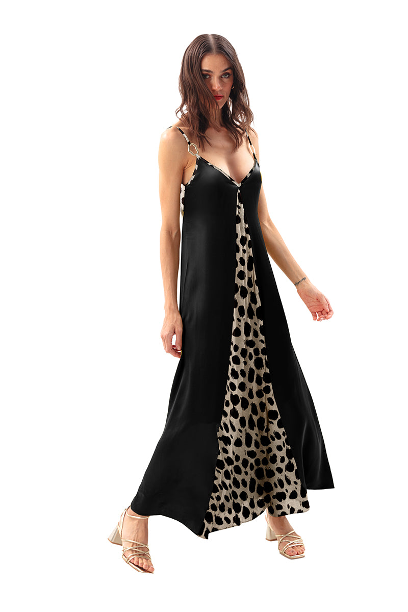 Movom Swimwear-Astral V Neck Maxi Dress-Elbise-2-roqelvaxirum.shop