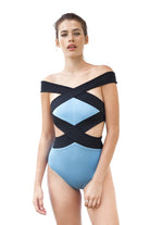 Movom Swimwear-Coretta Banded Cross Swimsuit-Bikini & Mayo-1-roqelvaxirum.shop