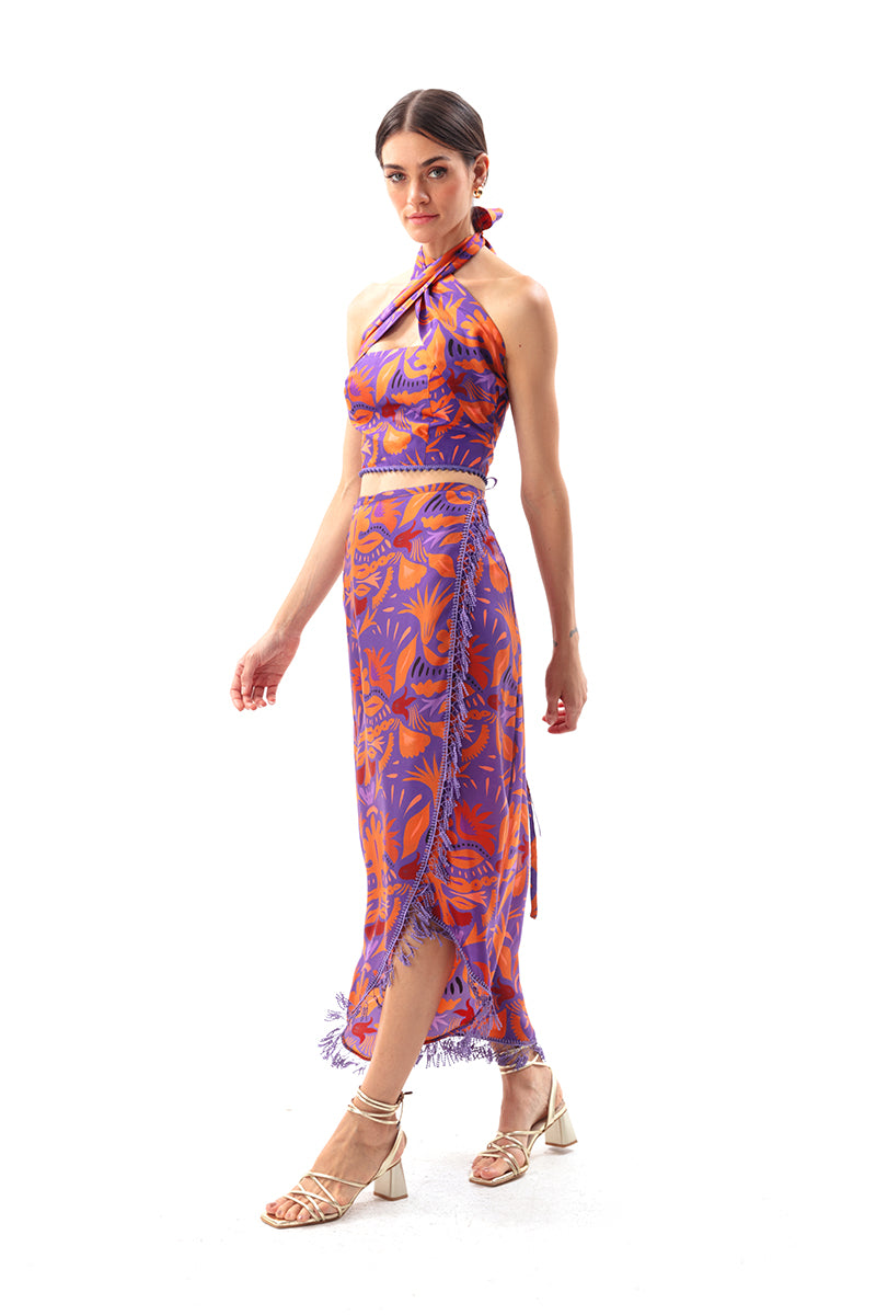 Movom Swimwear-Mauve Cross Neck Blouse-Bluz-4-roqelvaxirum.shop