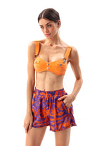 Movom Swimwear-Mauve High Waist Shorts-Şort-5-roqelvaxirum.shop
