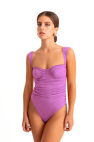 Movom Swimwear-Pixie Ruched Underwire Swimsuit-Bikini & Mayo-1-roqelvaxirum.shop