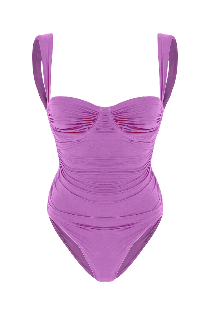 Movom Swimwear-Pixie Ruched Underwire Swimsuit-Bikini & Mayo-5-roqelvaxirum.shop