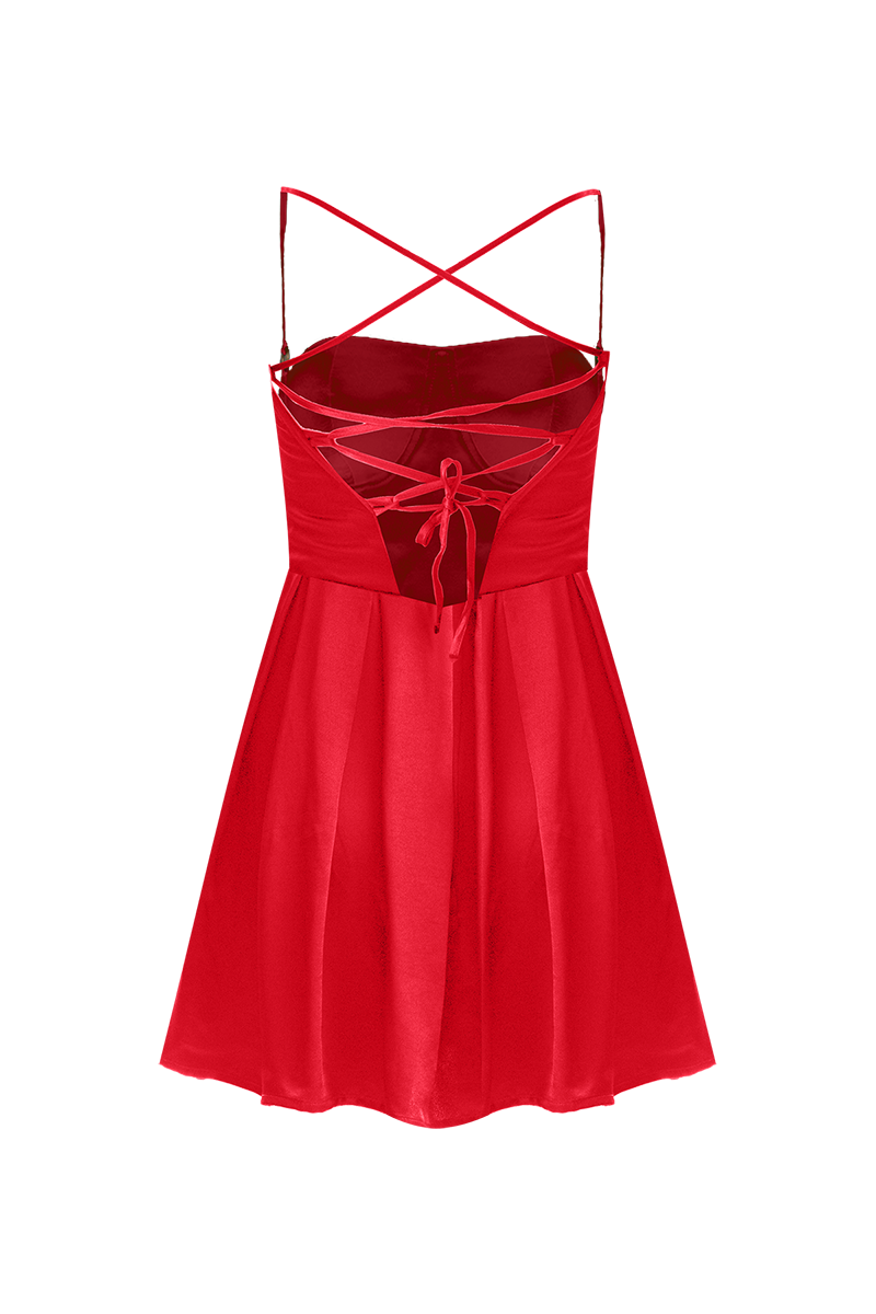 Movom Swimwear-Scarlet Mini Bustier Dress🌱-Elbise-4-roqelvaxirum.shop
