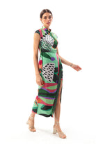 Movom Swimwear-Sylvia Maxi Cheongsam Dress-Elbise-5-roqelvaxirum.shop