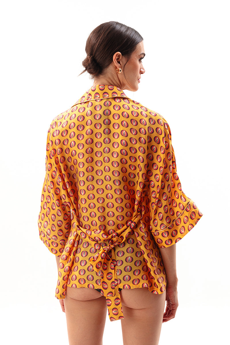 Movom Swimwear-Zing Pajama Style Shirt-Bluz-2-roqelvaxirum.shop