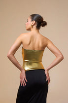 Mozto-Cruz Gold Printed Straplez Crop Top Bustiyer-Büstiyer-4-roqelvaxirum.shop