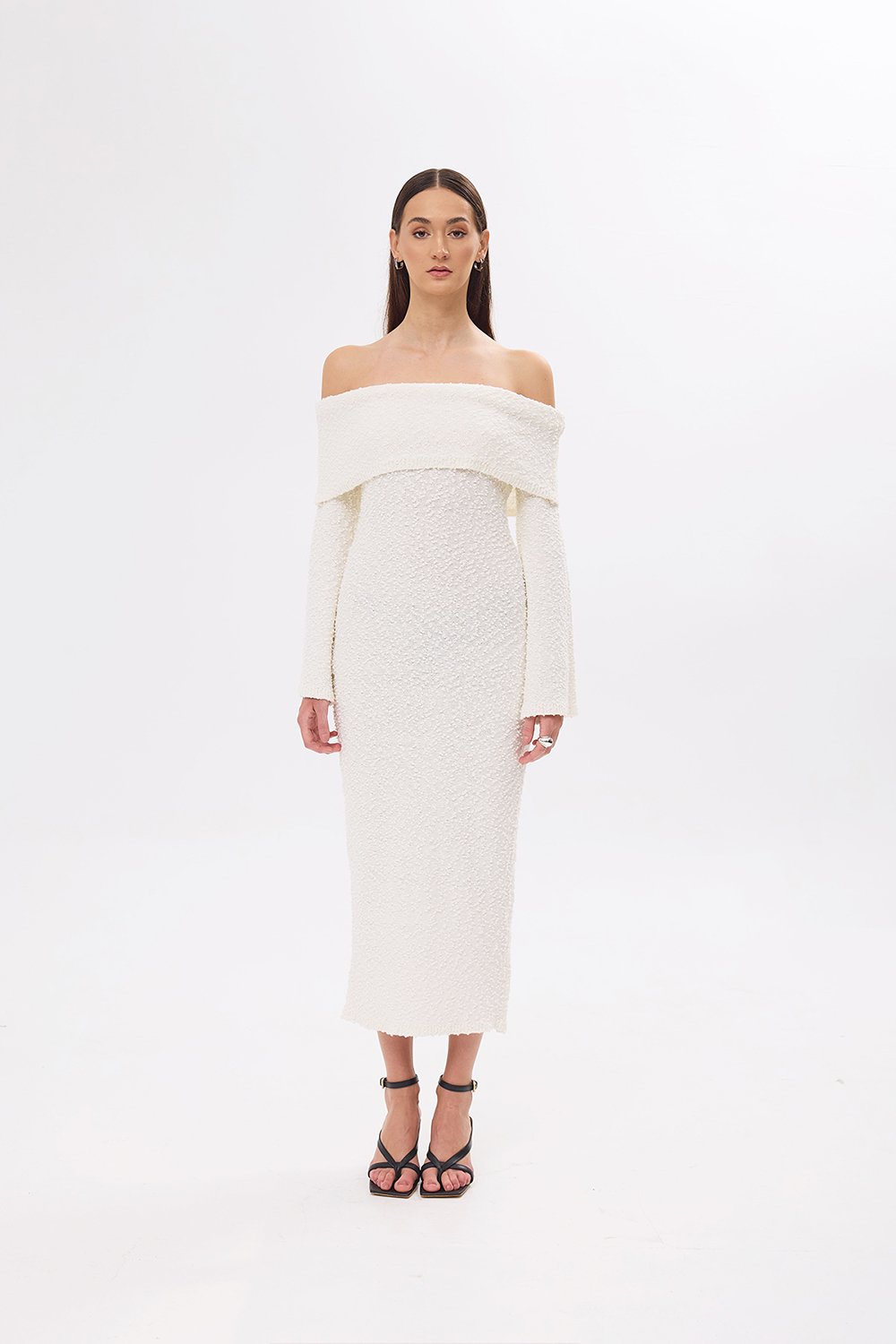 Mozto-Dora Knitted Beige Dress-Elbise-3-roqelvaxirum.shop