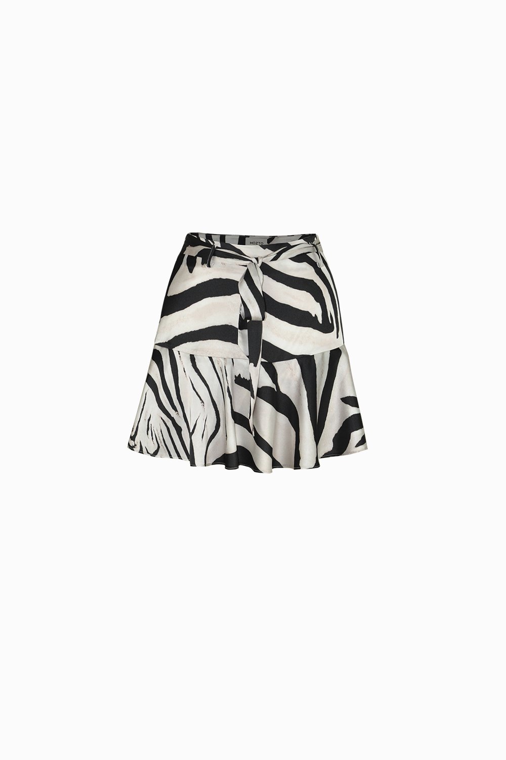 Mozto-Ivory Zebra Desenli Mini Etek-Etek-1-roqelvaxirum.shop