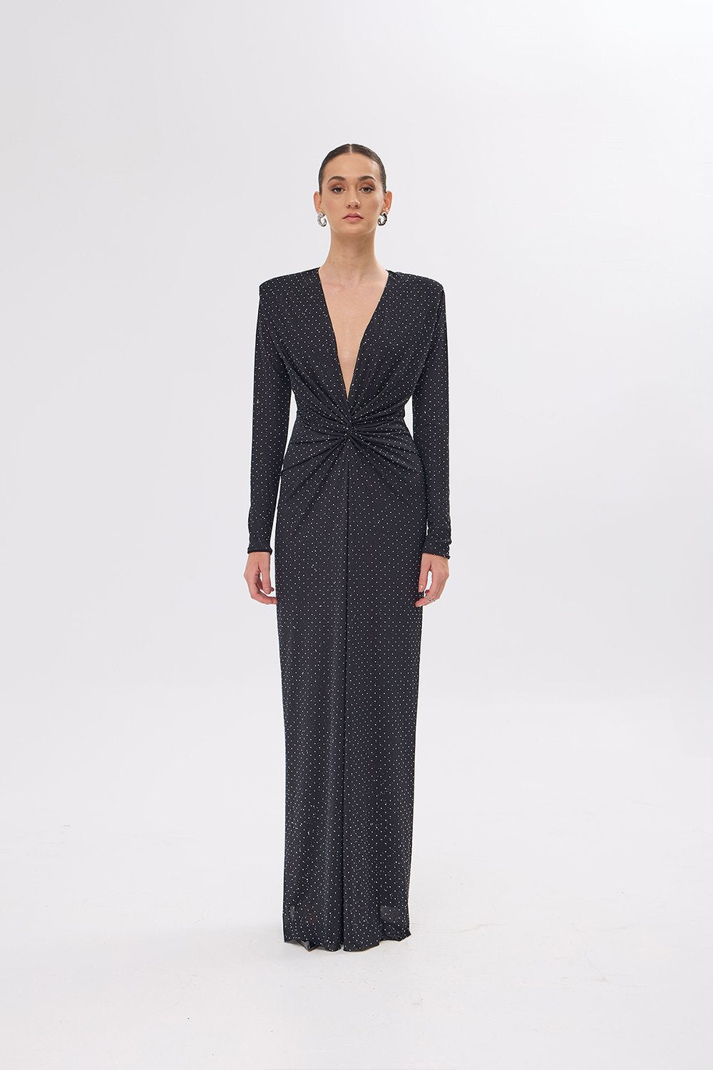 Mozto-Jana Long Sleeve Black Dress-Elbise-3-roqelvaxirum.shop