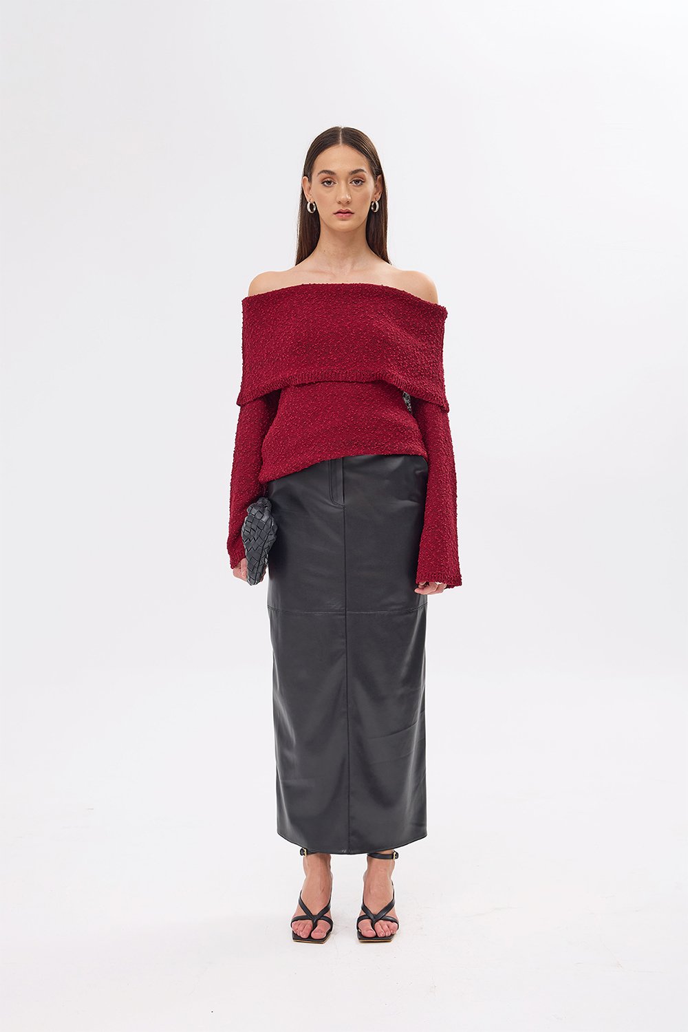 Mozto-Kaia Burgundy Pullover-Kazak & Triko-2-roqelvaxirum.shop