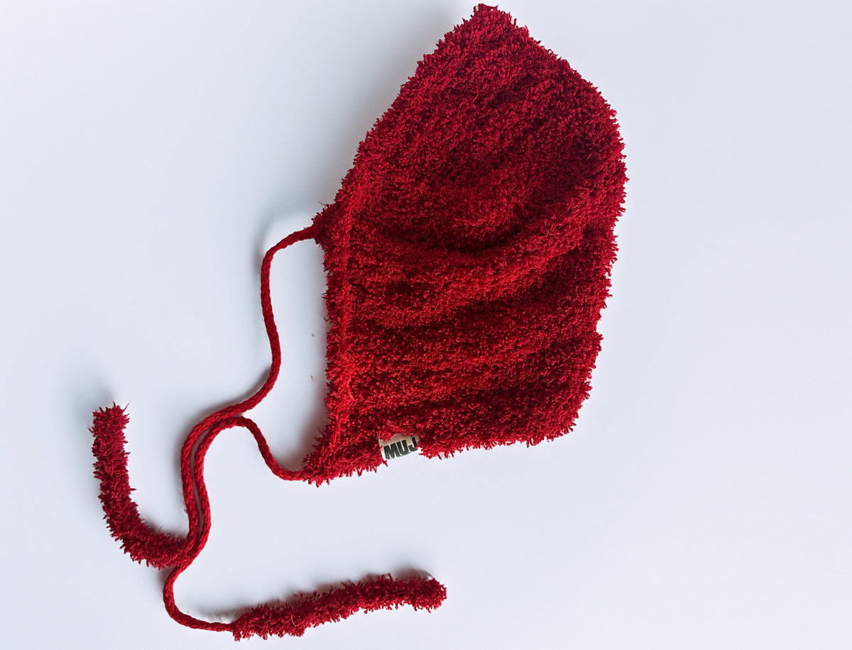 Mujj Studio-Red Bow Tie Bonnet-Saç Aksesuarı-3-roqelvaxirum.shop