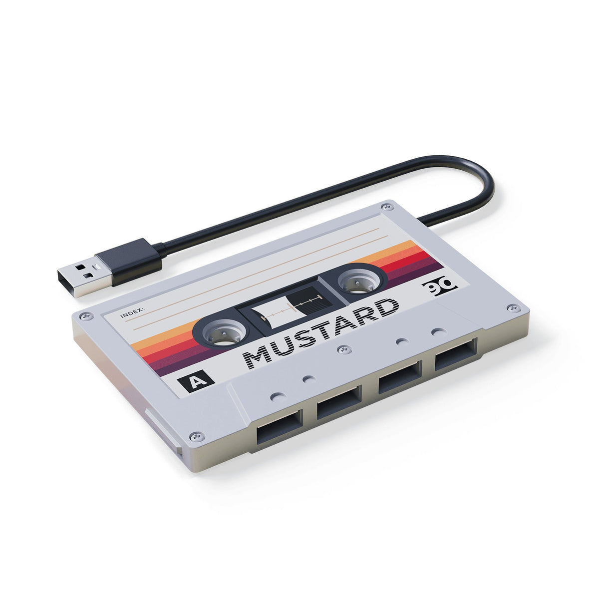 Mustard Retro 4 Girişli Usb Çoğaltıcı
