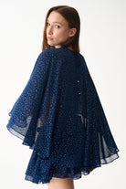 Naia-Heaven Pelerin / Lacivert Parlak-Bluz-5-roqelvaxirum.shop