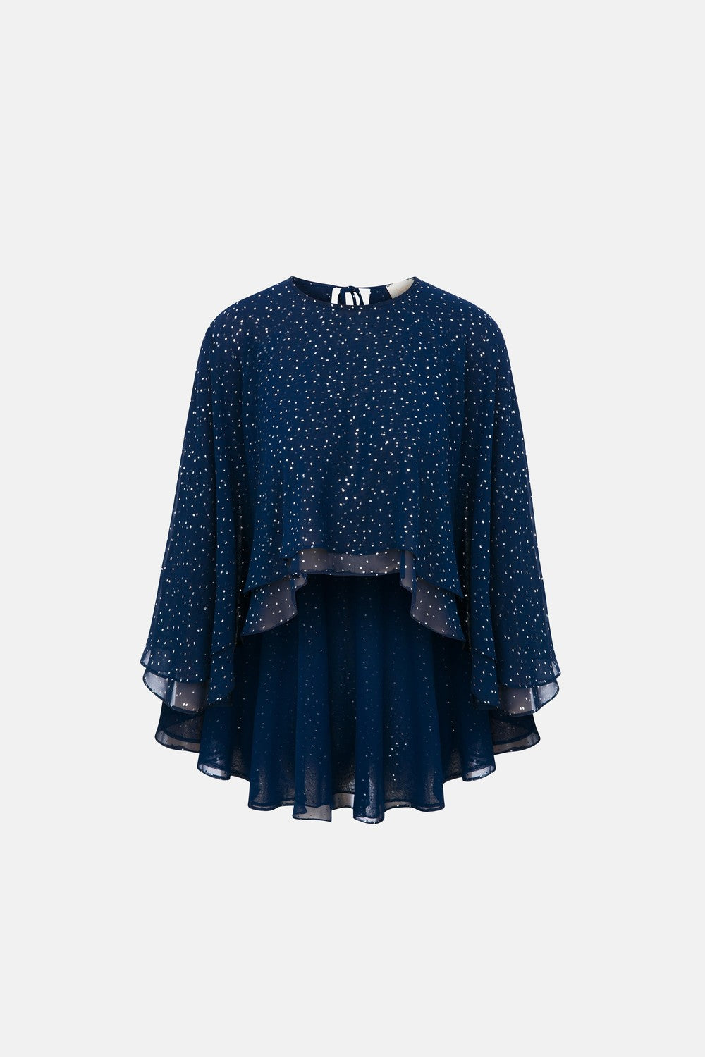 Naia-Heaven Pelerin / Lacivert Parlak-Bluz-6-roqelvaxirum.shop