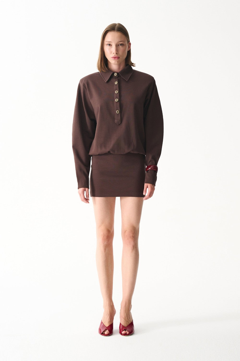 Naia-Lucky Elbise / Kahverengi-Elbise-3-roqelvaxirum.shop