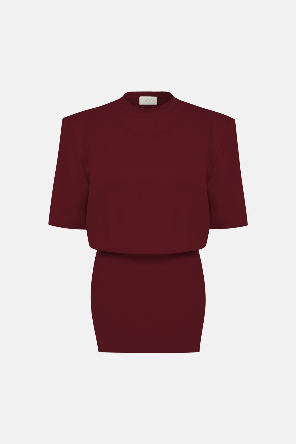 Naia-Miu T Shirt Elbise / Bordo-Elbise-7-roqelvaxirum.shop