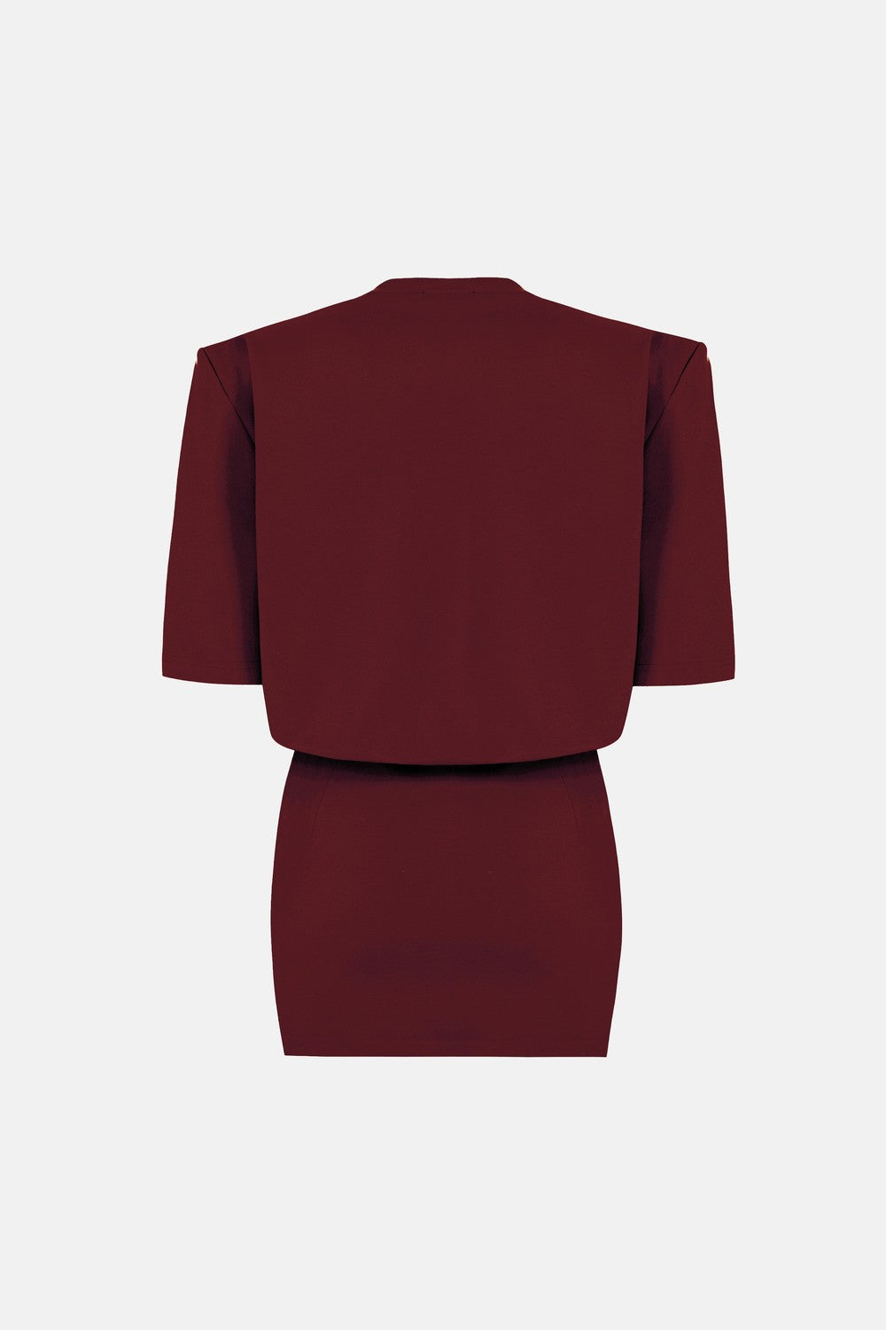 Naia-Miu T Shirt Elbise / Bordo-Elbise-8-roqelvaxirum.shop