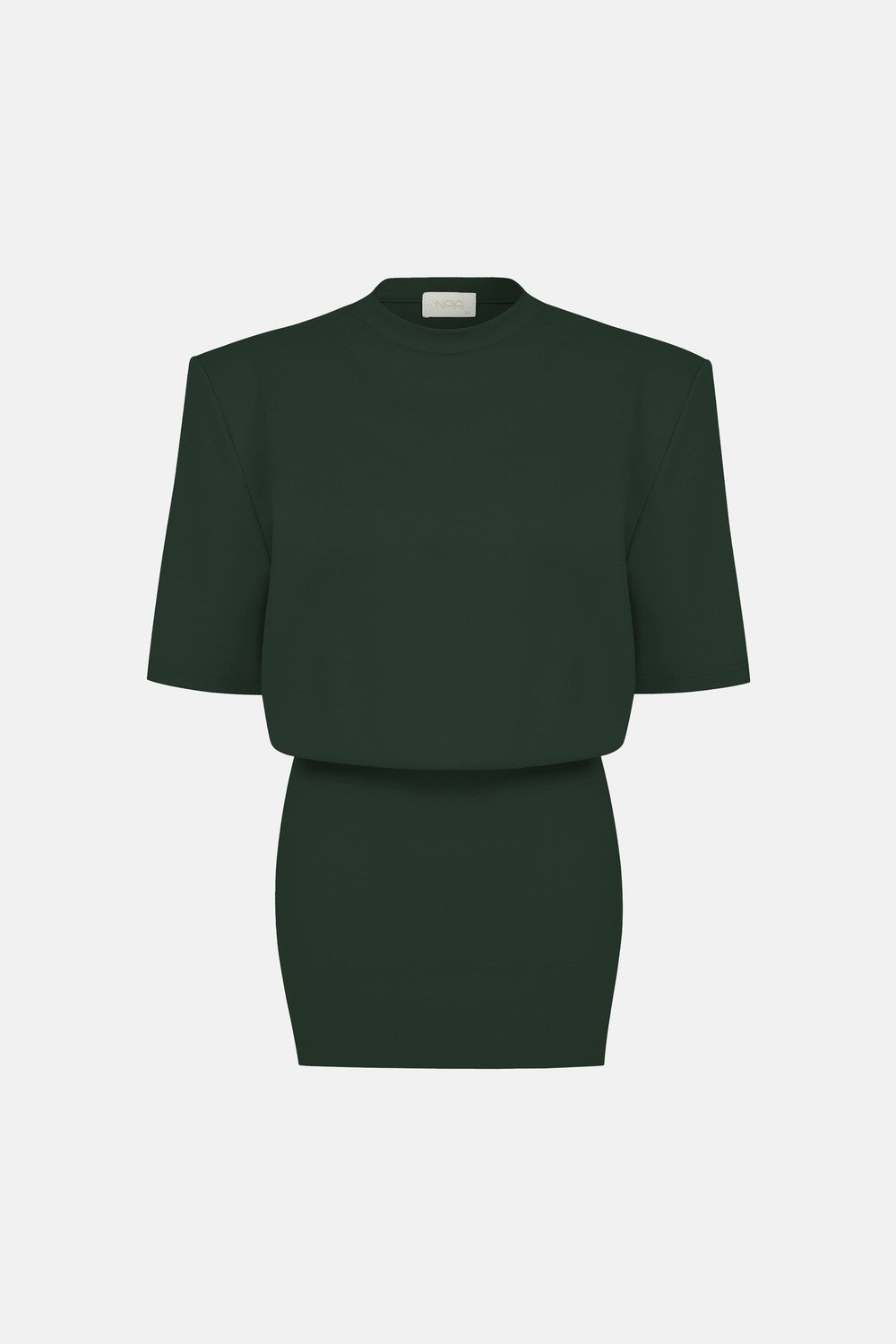 Naia-Miu T Shirt Elbise / Koyu Yeşil-Elbise-7-roqelvaxirum.shop